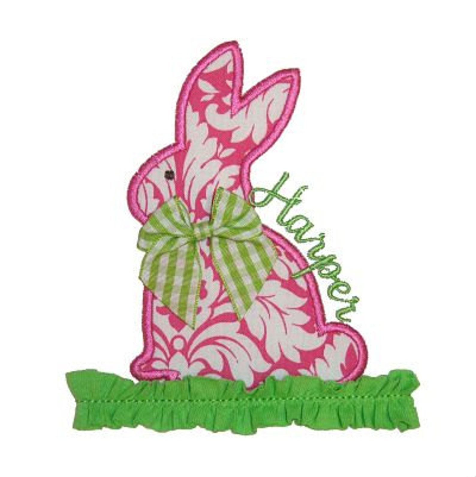 Machine embroidery design applique bunny with triminstant  etsy