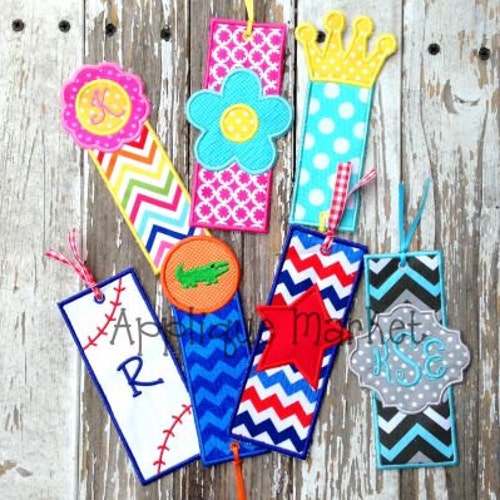 Machine Embroidery Design Bookmark Frame 2 INSTANT DOWNLOAD Etsy