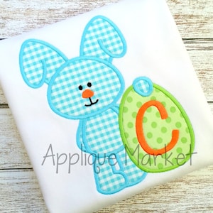 Machine Embroidery Design Applique Easter Egg Bunny Boy INSTANT DOWNLOAD