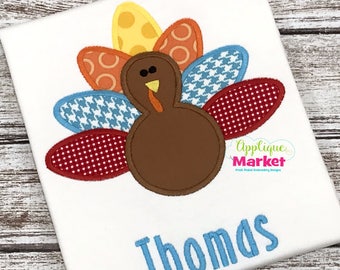 Machine Embroidery Design Applique Turkey Ted INSTANT DOWNLOAD