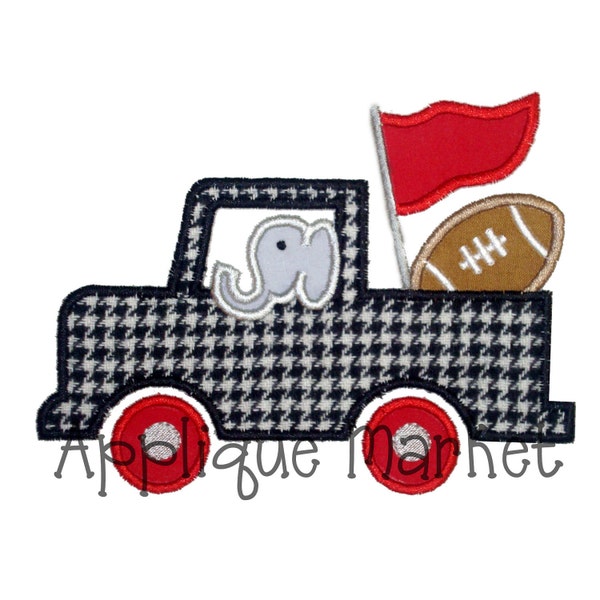 Machine Embroidery Design Applique Truck with Elephant INSTANT DOWNLOAD