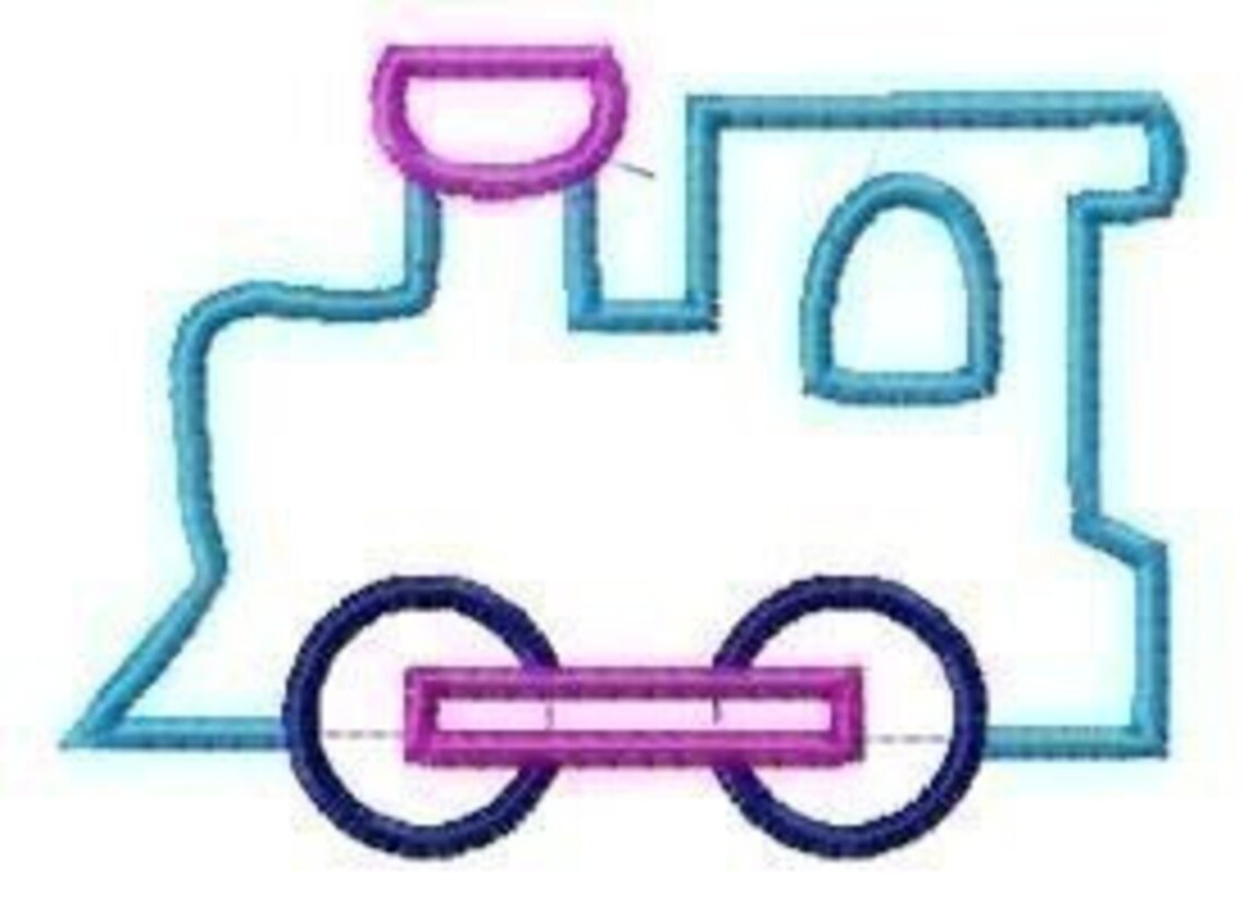 Machine Applique Train Machine Embroidery Applique Design Train INSTANT DOWNLOAD - Etsy