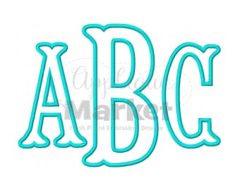Machine Embroidery Design Fishtail Monogram Applique Font INSTANT DOWNLOAD
