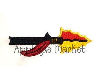 Machine Embroidery Design Applique Spear INSTANT DOWNLOAD