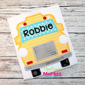Machine Embroidery Design Embroidery School Bus Front Applique INSTANT DOWNLOAD