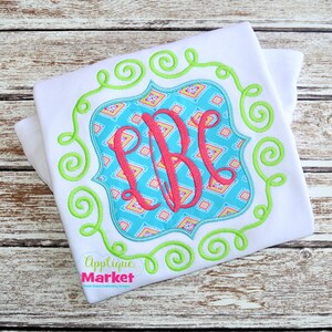 Maskinbroderidesign Broderi med rulla, fyrkantig ram, applikation, DIREKT NEDLADDNING