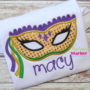 Machine Embroidery Design Embroidery Mardi Gras Mask INSTANT DOWNLOAD