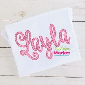 Machine Embroidery Design Ballerina Script Pattern Filled Alphabet INSTANT DOWNLOAD