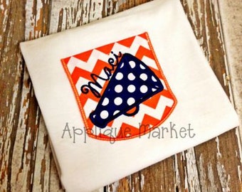 Machine Embroidery Design Applique Appli-Pocket 2 With Megaphone INSTANT DOWNLOAD