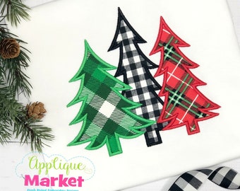 Machine Embroidery Design Applique Winter Trees Satin INSTANT DOWNLOAD