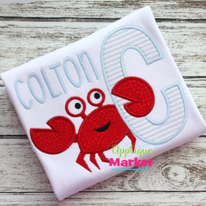 Machine Embroidery Crab Applique Alphabet Font INSTANT DOWNLOAD