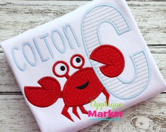 Machine Embroidery Crab Applique Alphabet Font INSTANT DOWNLOAD