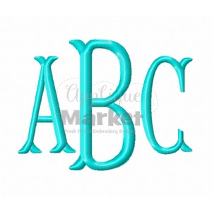 Machine Embroidery Design Fishtail Monogram Font INSTANT DOWNLOAD