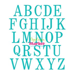 Machine Embroidery Design Serif Block Jumbo Alphabet Font INSTANT DOWNLOAD