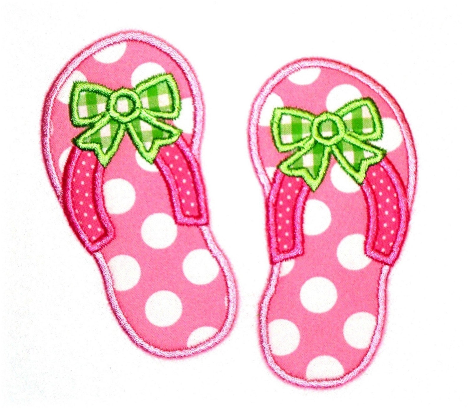 Machine Embroidery Design Flip Flops With Bow INSTANT DOWNLOAD - Etsy