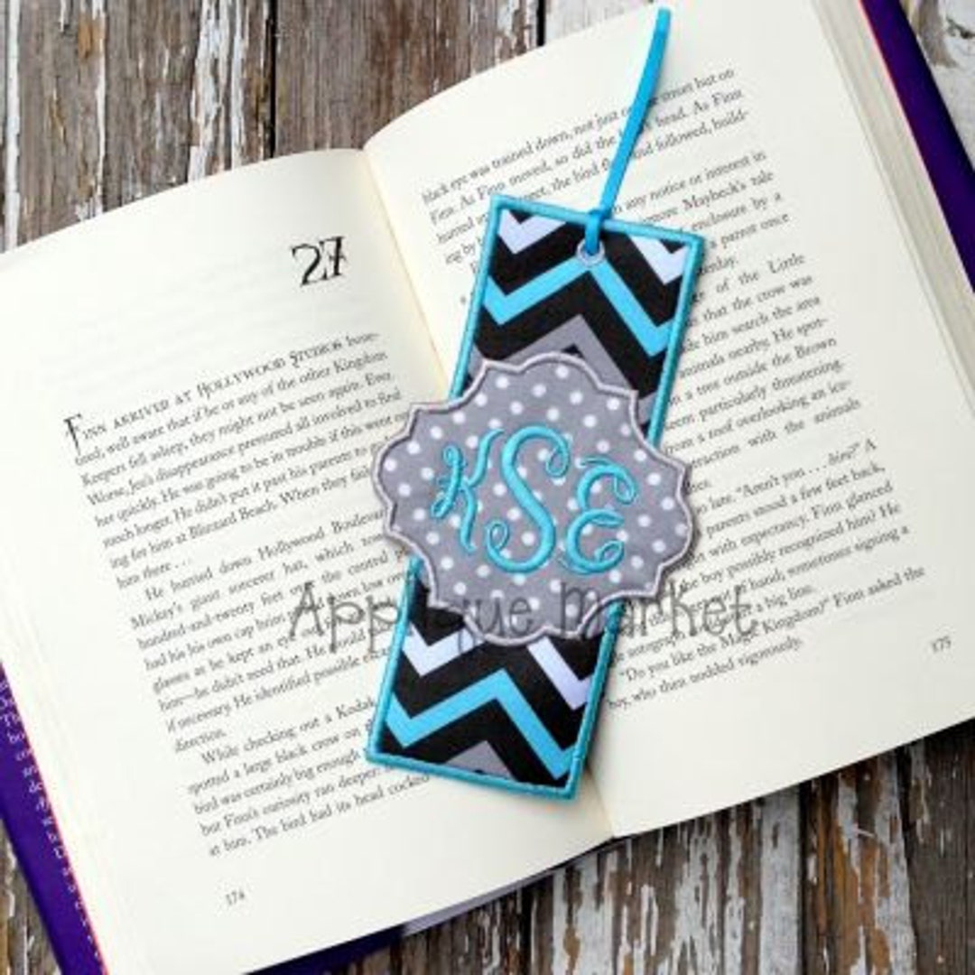 Machine Embroidery Design Bookmark Frame 2 INSTANT DOWNLOAD Etsy
