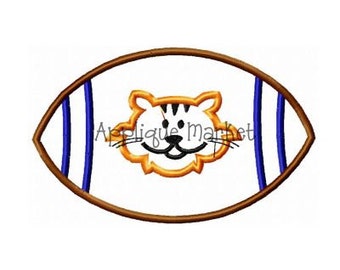 Machine Embroidery Design Applique Football Tiger INSTANT DOWNLOAD