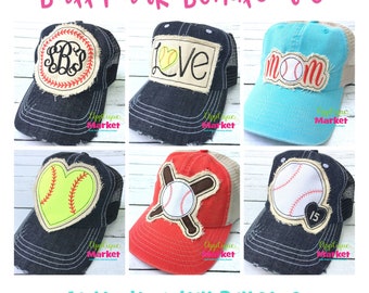 Machine Embroidery Applique Design In the Hoop Hat Patch Ball Park Bundle INSTANT DOWNLOAD