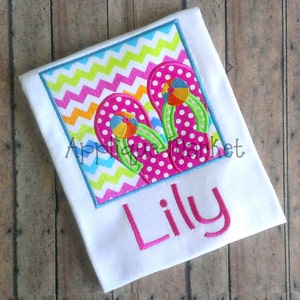 Machine Embroidery Design Applique Flip Flop Box Beach Ball INSTANT DOWNLOAD