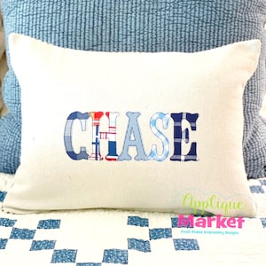 Machine Embroidery Design Fishtail Bean Stitch Alphabet Font Capitals INSTANT DOWNLOAD
