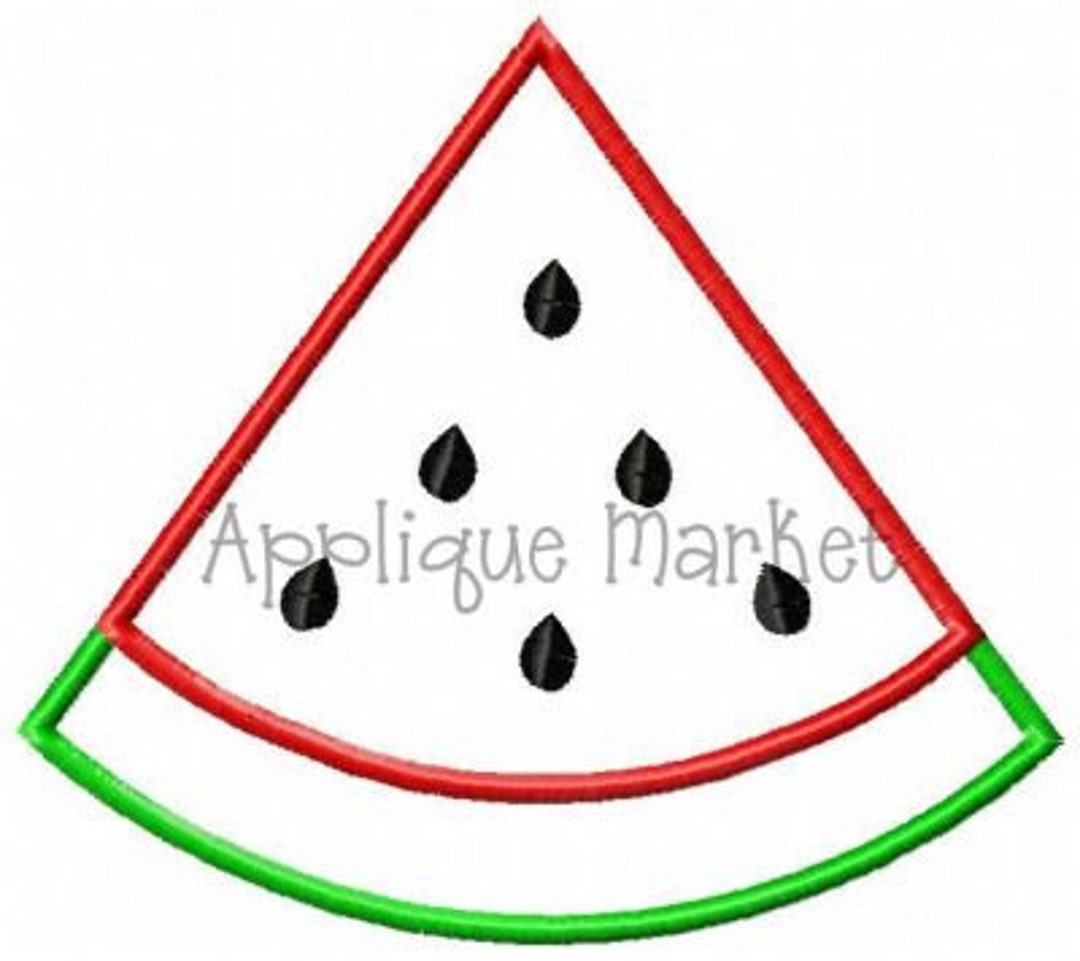 Machine Embroidery Design Applique Watermelon Slice INSTANT DOWNLOAD - Etsy