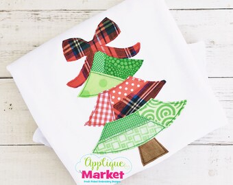 Machine Embroidery Design Applique Tree Patchwork INSTANT DOWNLOAD