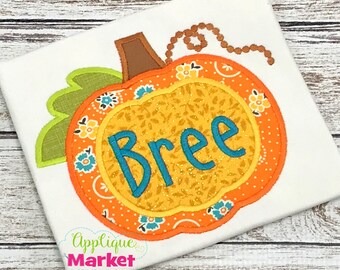 Machine Embroidery Design Applique Pumpkin Frame INSTANT DOWNLOAD