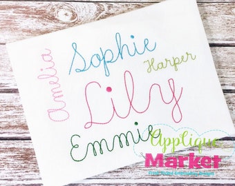 Machine Embroidery Design Vintage Script Alphabet INSTANT DOWNLOAD