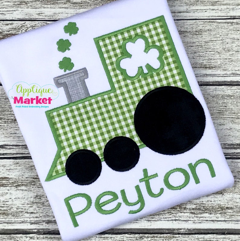 Machine Applique Train Machine Embroidery Design Applique Train Shamrock INSTANT DOWNLOAD - Etsy