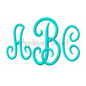 Machine Embroidery Design Alphabet Scroll Monogram Large INSTANT DOWNLOAD