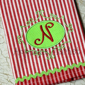 Machine Embroidery Design Scroll Applique Frame INSTANT DOWNLOAD