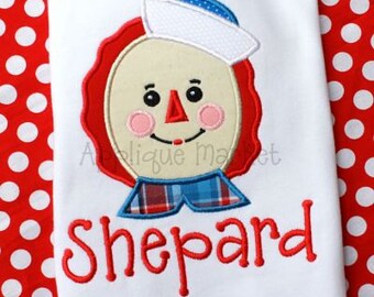 Machine Embroidery Design Applique Andrew Doll INSTANT DOWNLOAD