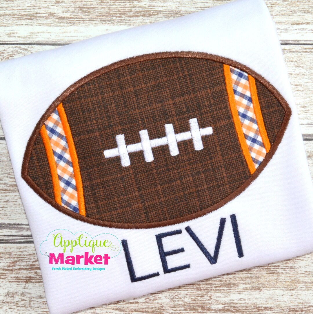 Machine Embroidery Design Applique Football INSTANT DOWNLOAD - Etsy