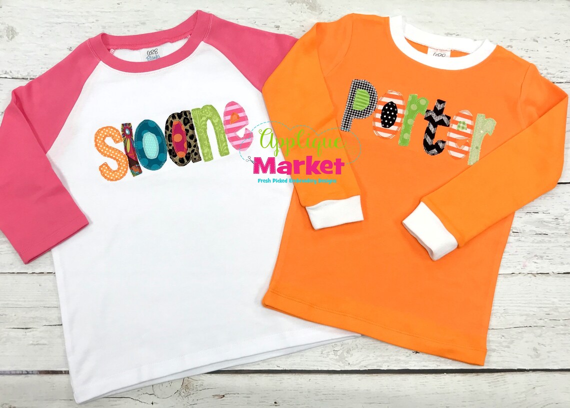 Machine Embroidery Design Applique Whimsey Block Applique Bean Etsy