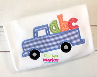 Machine Embroidery Design Embroidery ABC Truck Applique INSTANT DOWNLOAD