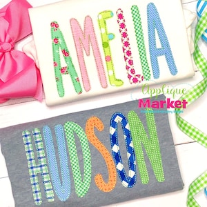 Machine Embroidery Design Skinny Farmhouse Applique Alphabet Bean Stitch Font INSTANT DOWNLOAD