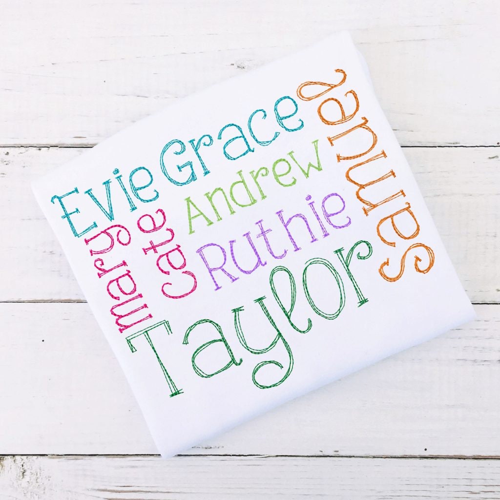 Machine Embroidery Font Taylor Doodle Scribble Bean Alphabet INSTANT DOWNLOAD
