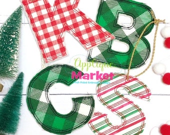 Machine Embroidery In the Hoop Block Bean Applique Alphabet INSTANT DOWNLOAD
