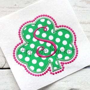 Machine Embroidery Design Applique Shamrock Frame Beaded INSTANT DOWNLOAD