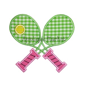 Machine Embroidery Design AppliqueTennis Racquets INSTANT DOWNLOAD