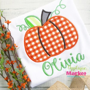 Machine Embroidery Design Applique Plump Pumpkin INSTANT DOWNLOAD