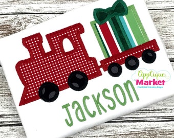 Machine Embroidery Design Applique Gift Train INSTANT DOWNLOAD