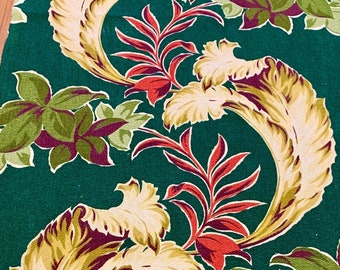 Vintage Tropischer Baumrinden-Stoff: 30er Jahre Hollywood Regency Style (56cm x 182cm)
