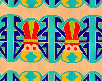 Vintage 70s Psychedelic Beetle Fabric / Acrylic Yardage for Almost Anything/ BTY 10 Yards Available