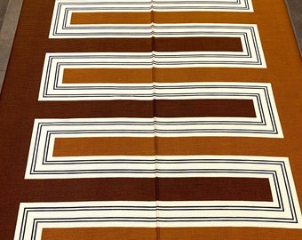 Vintage 70er Jahre Geometrischer Stoff: Abstraktes MCM Design, Polsterstoff-3 Paneele erhältlich