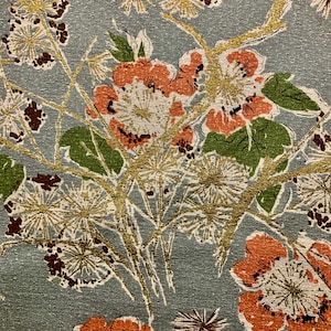 Hollywood Glam Meets MCM Mod Floral Barkcloth Fabric Stunning Graphics/ Cotton Yardage for Upholstery and Home Decor/ 2 Panels Available