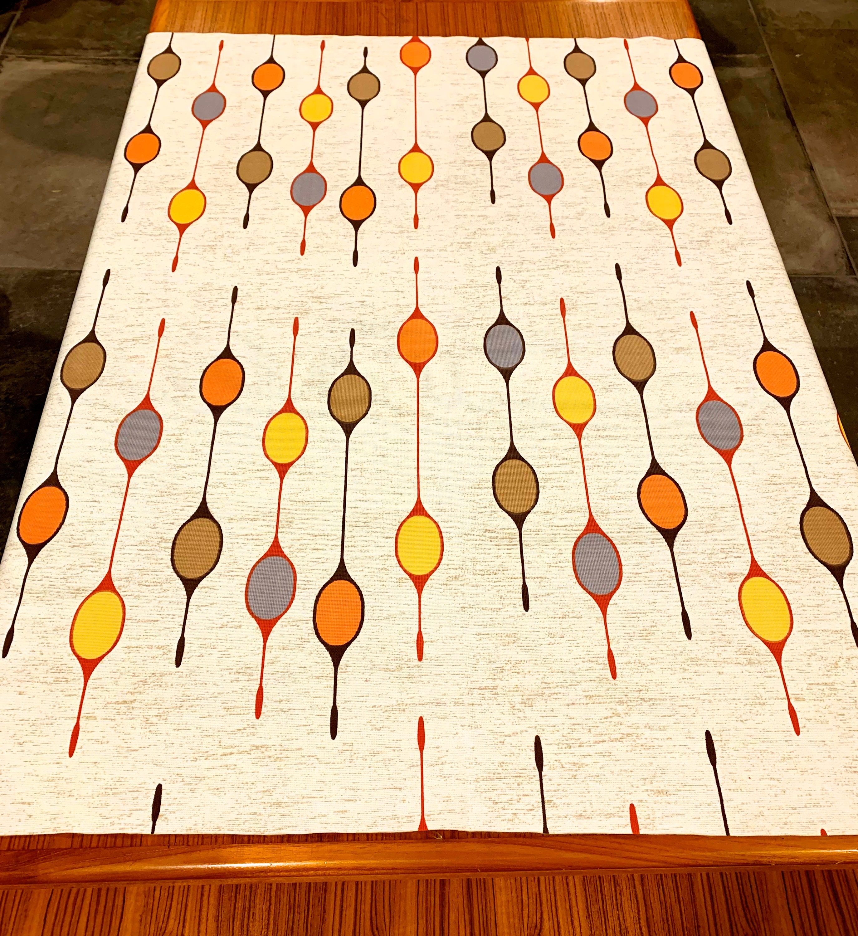 Mod Disco 70s Abstract Fabric with a Danish Modern Vibe for Upholstery