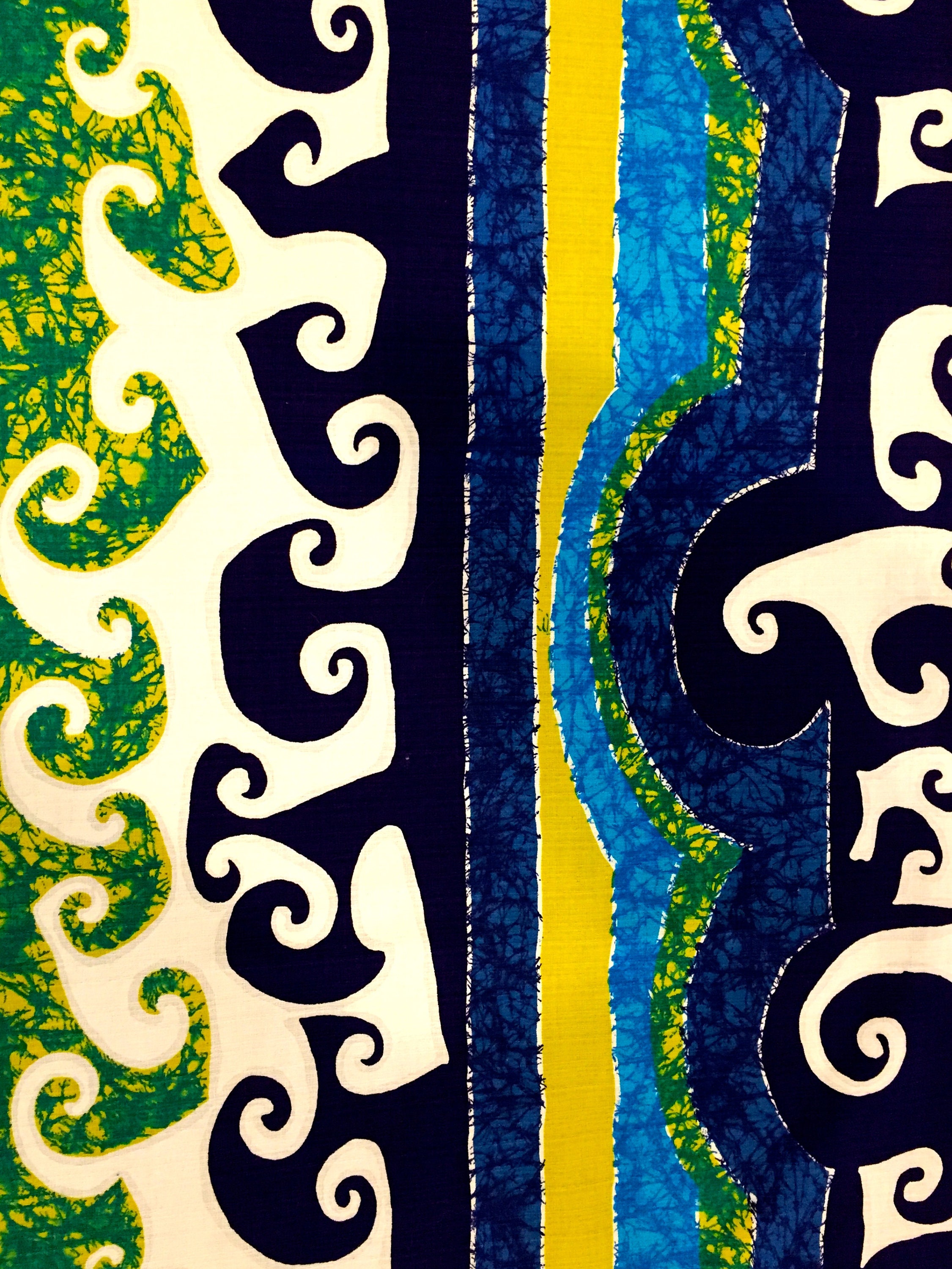 Fab Mid Century VHY Hawaiian Textiles// Mod Psychedelic Batik Tropical