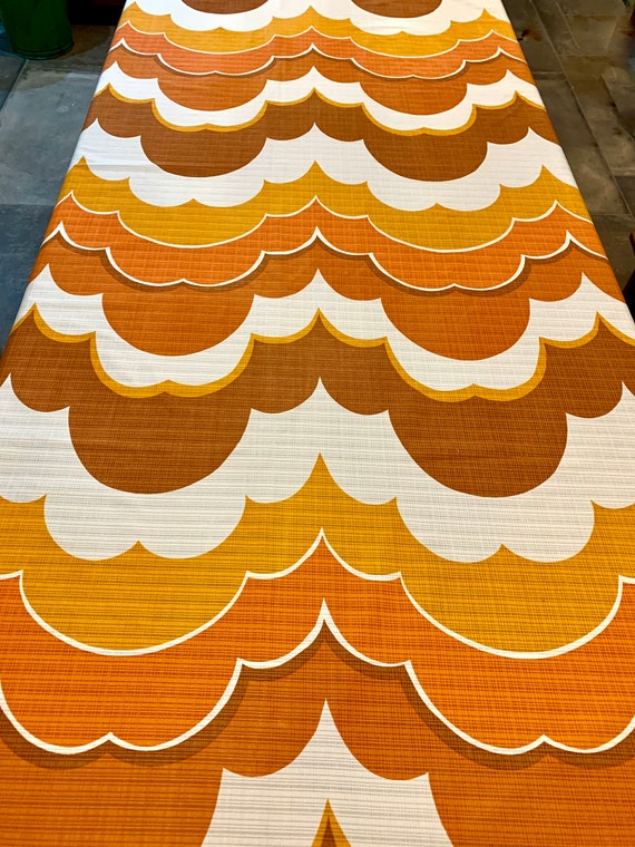 Cool 60s Acrylic Fabric with a Panton-esque Op Art Vibe for Upholstery and Home Decor/ 54" x 2.5 Yards