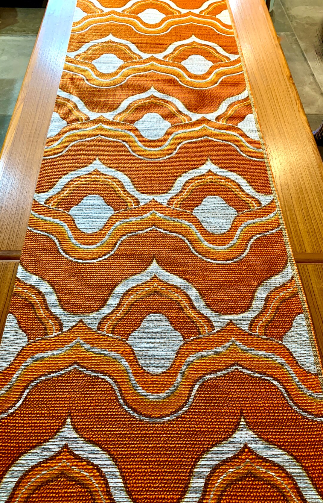 Yardage Fabric With Texture Wall Art Reference: Cool 70S Op Art Fabric With A Panton Esque Design